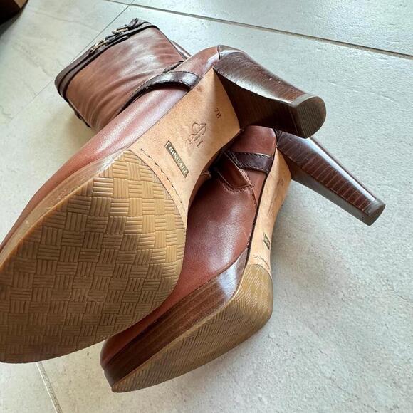 Cole Haan Air Chestnut Leather Knee High Boots Size 7B - Picture 3 of 11